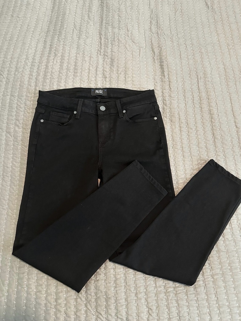 PAIGE Black Skinny Jeans - mid rise